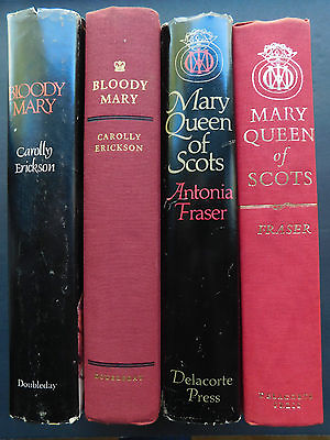 #ad Lot 2 biographies MARY OF QUEEN SCOTS Fraser BLOODY MARY Erickson hardcover HCDJ C $30.00