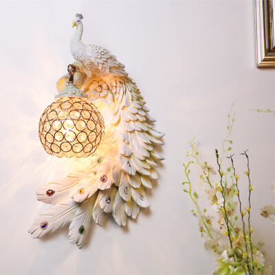 #ad Exquisite Design Peacock Luxury Wall Décor Lamp Pretty New Design $240.00