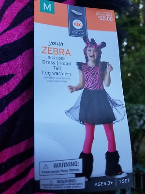 #ad Youth ZEBRA Costume Size Medium $11.48