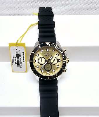 #ad Invicta Pro Diver Chronograph GMT Quartz Gold Dial Men#x27;s Watch 46084 $49.99