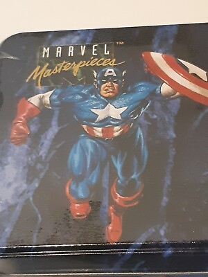 #ad Marvel Masterpieces 1993 Captain America Sealed Tin Limited Edition Series 1 VTG C $418.54