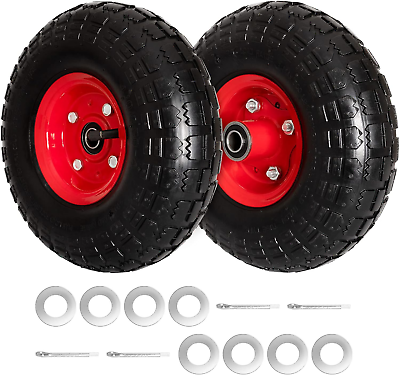 #ad 4.10 3.50 4 Tire and Wheel 10quot; Utility Pneumatic Dolly Tires for Gorilla Cart $35.30