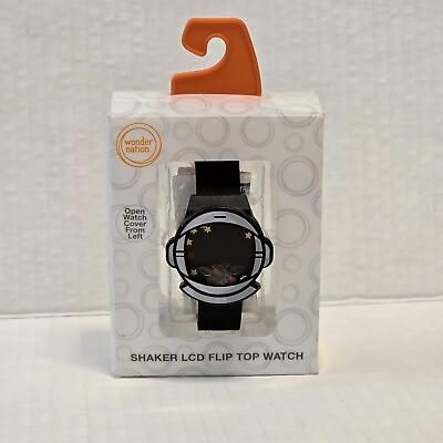 #ad Kids#x27; Shaker LCD Flip Top Watch Space Rocket Ship Digital Time Wristwatch NEW $6.98