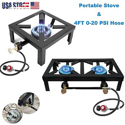 #ad Propane Cooker Burner Stove Gas Outdoor Cooking Camping Stand BBQ Grill w Hose $49.99