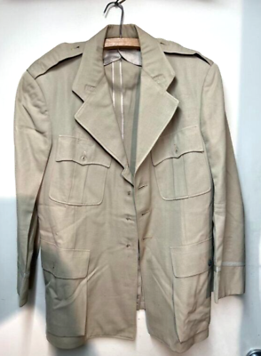 #ad Vintage Khaki Military Officer#x27;s Jacket R.C.A.F. Velair Gabardine 1940#x27;s $49.00