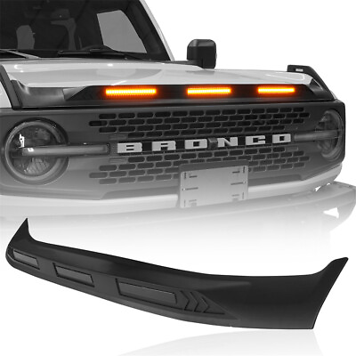 #ad Fit 2021 2022 2023 Ford Bronco Hood Protector Bug Deflector Stone Shield Guard $97.19