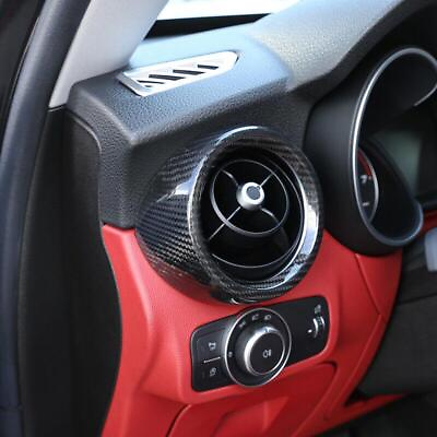 #ad Real Carbon Fiber Front Air Outlet Cover Fit For Alfa Romeo Stelvio 2017 2020 $69.70