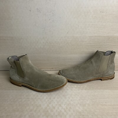 #ad Officine Creative “STEPLE” Beige Suede Round Toe Pull On Chelsea Boots Men 44.5 $339.49