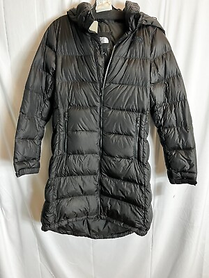 #ad The North Face Black winter zipper coat with hood. Size M $149.99