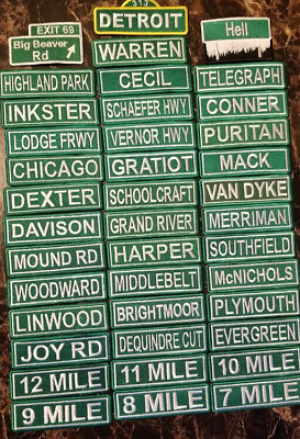 #ad Make A Detroit Michigan Street Jacket Embroidered Patch collection 39 different $125.00