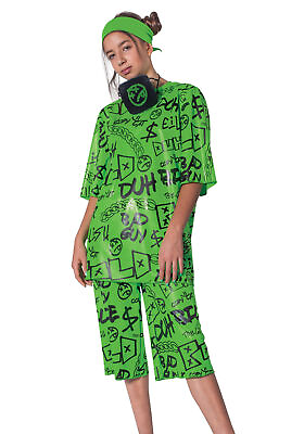#ad Billie Eilish Classic Child Green Costume Girls NEW $14.19