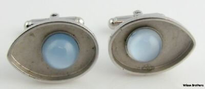 #ad Simulated MOONSTONE CUFF LINKS Estate Men#x27;s Fashion Round Solitaire $9.99
