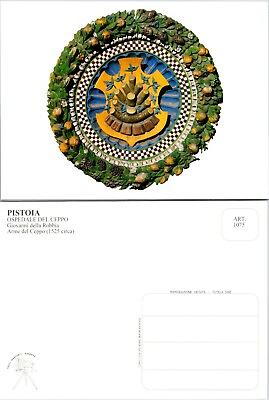 #ad Italy Tuscany Pistoia Arms of the Log Giovanni della Robbia Vintage Postcard $9.89