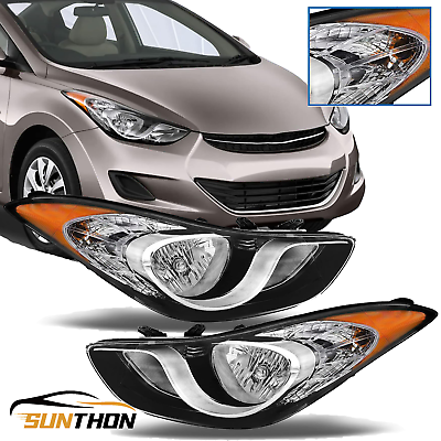 #ad For 2011 2012 2013 Hyundai Elantra 4 Door 1 Pair Headlights Left amp; Right Side US $97.39