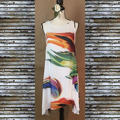 #ad ROBBIE BEE Colorful A Line Short Dress Beach Party Swing Women’s Size 6 New $9.89