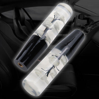 #ad VIP 20CM JDM Clear White Real Flowers Manual Car Gear Shift Knob Lever Shifter $25.00