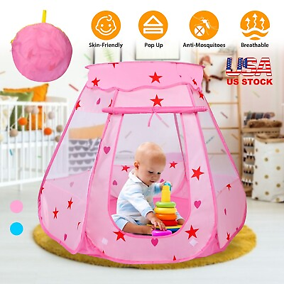 #ad Portable Kids Toys Princess Play Tent Girls Balls Pit Castle Gift for 1 6 Years $23.91