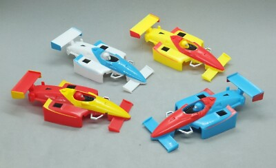 #ad HO Slot Car Bodies Life Like F 1 Indy Bodies Lot of 4 Red Wht Blue Yellow $24.95
