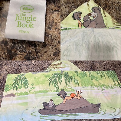 #ad Vintage Retro Kids Jungle Book Bath Beach Hooded towel by Disney VERY RARE $14.39