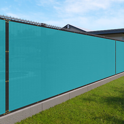 #ad 4ft Privacy Fence Screen Windscreen Garden Heavy Duty Mesh Shade Cover Turquoise $212.49