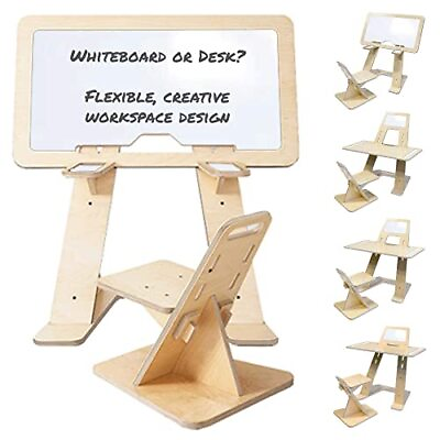 #ad ecotribe Adjustable Kids Desk amp; Chair Set converts to a Magnetic Whiteboard Ease $66.88