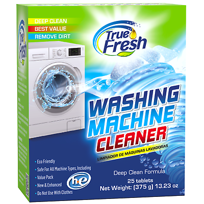 #ad True Fresh Washing Machine Cleaning Tablets 25 Pack Washer Cleaner Tablets $17.97