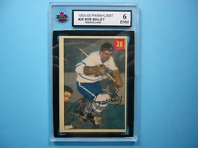 #ad 1954 55 PARKHURST NHL HOCKEY CARD #28 BOB BAILEY ROOKIE EX NM KSA 6 54 55 PARKIE $109.99