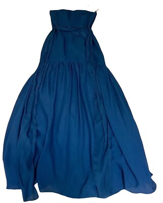 #ad Vera Wang Boutique Blue Midnight Flare Dropped Waist Formal Dress Size 8 NWT $30.00