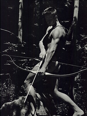 #ad 1983 Bruce Weber Nude Male Model Art Archer Archery Box Hunting Photo Gravure $143.96
