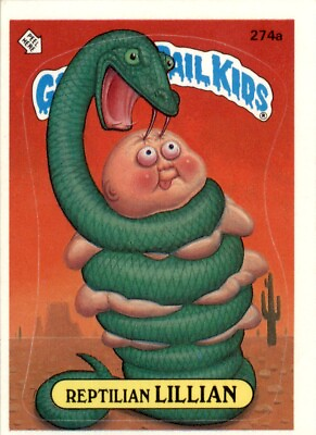 #ad 1987 Garbage Pail Kids Series 7 #274a Reptilian Lillian EX MT $3.39