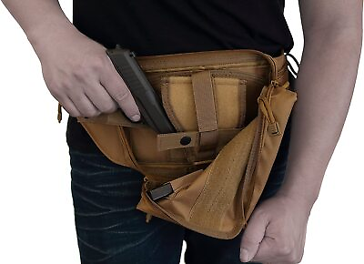 #ad Pistol Concealment GUN Tactical Fanny Pack CCW Concealed Carry Molle Webbing JTC $29.99