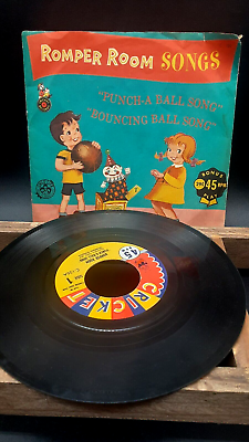 #ad Very Rare Romper Room Songs vintage Children#x27;s Record Punch a ball Bouncing $24.99
