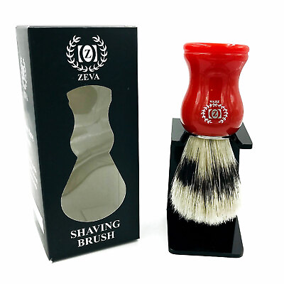 #ad Brand New Boar Bristle Shaving Brush for Men Shave Thick lathering With Stand $14.49