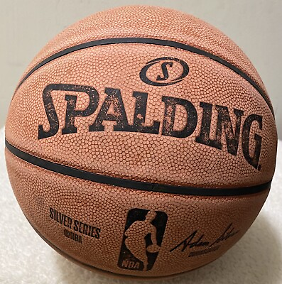 #ad Spalding Basketball Indoor Outdoor Silver Series Game Replica $69.95