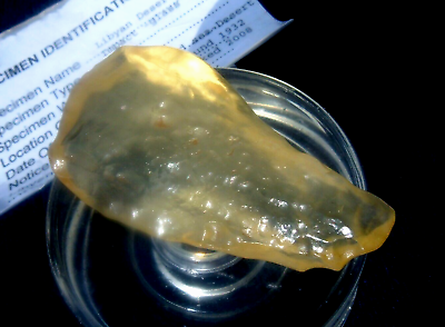 #ad Libyan Desert Glass Meteorite Tektite impact specimen 177 ct Dimple yellow Gem $57.60