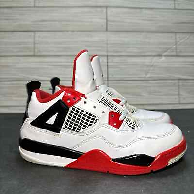 #ad Nike Air Jordan 4 Retro Fire Red Preschool Little Boys Size 1.5Y $85.00