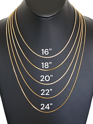 #ad Stainless Steel Gold Plated Box Chain Necklace Hip Hop Jewelry Unisex Men Women $4.99