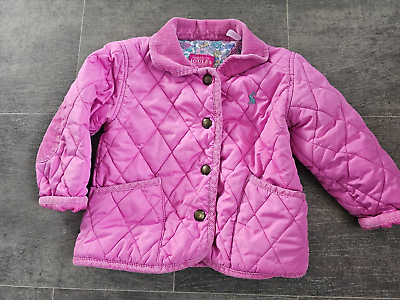 #ad Joules BABY Mabel Quilted PINK JACKET AGE12 18 MONTH GBP 12.00