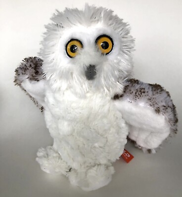 #ad WILD REPUBLIC Snowy Owl White amp; Brown Plush 9” Soft Cuddly Animal $10.00
