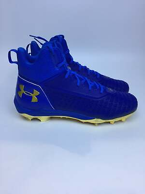 #ad Under Armour Men Team Hammer Sport Cleats Blue Size 13 Pair Of Shoes $18.08