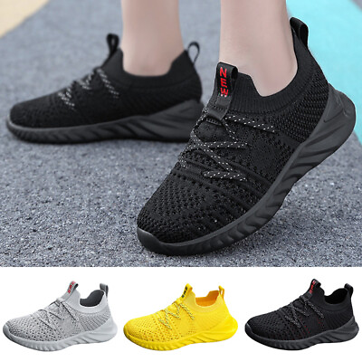 #ad Boy#x27;s Comfort Running Shoe Round Toe Sneakers Athletic Gym Slip On Boys Walking $37.99