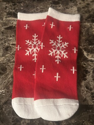 #ad Holiday Kids Novelty Slipper Socks Toddlers Babies BoysGirls Snowflakes 1 Pr $5.45