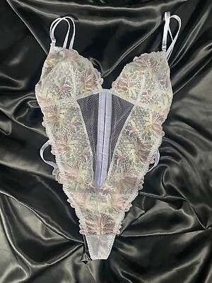 #ad victoria#x27;s secret multicolor sexy floral lingerie SIZE M $45.99