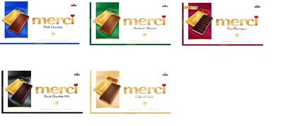 #ad MERCI PREMIUM CHOCOLATE BIG CHOICE 100G HAZELNUT DARK MILK MARZIPAN COFFEE $6.27