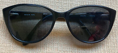 #ad FRAME ONLY Bulova Shanghai Sunglasses Womens 55 18 135 Black Polished Frame EUC $39.95