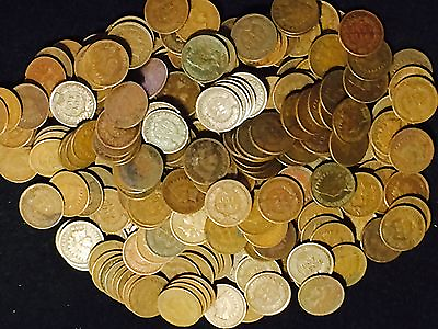 #ad LOT OF 25 Coins Mixed Indian Head Cent Pennies in Average Circ. 1800#x27;S 1900#x27;s $33.74