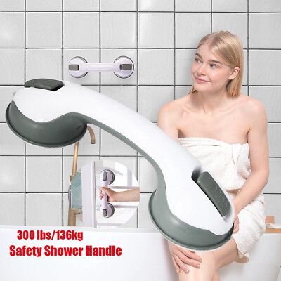 #ad 300 lbs Bathroom Toilet Shower Suction Cup Safety Grip Handle Grab Bar Hand Rail $10.99
