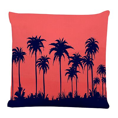 #ad Decorative Square Throw Pillow Covers Tropical Beach Palm Tree Sunset Couch S... $10.11