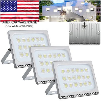 #ad 4*100W Cool White Waterproof Outdoor Security Work Gym Lighting LED Flood Light $69.55