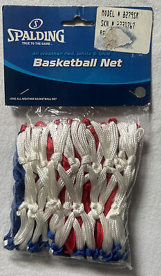 Spalding NBA Basketball Regulation Net Red White Blue All Weather $11.25